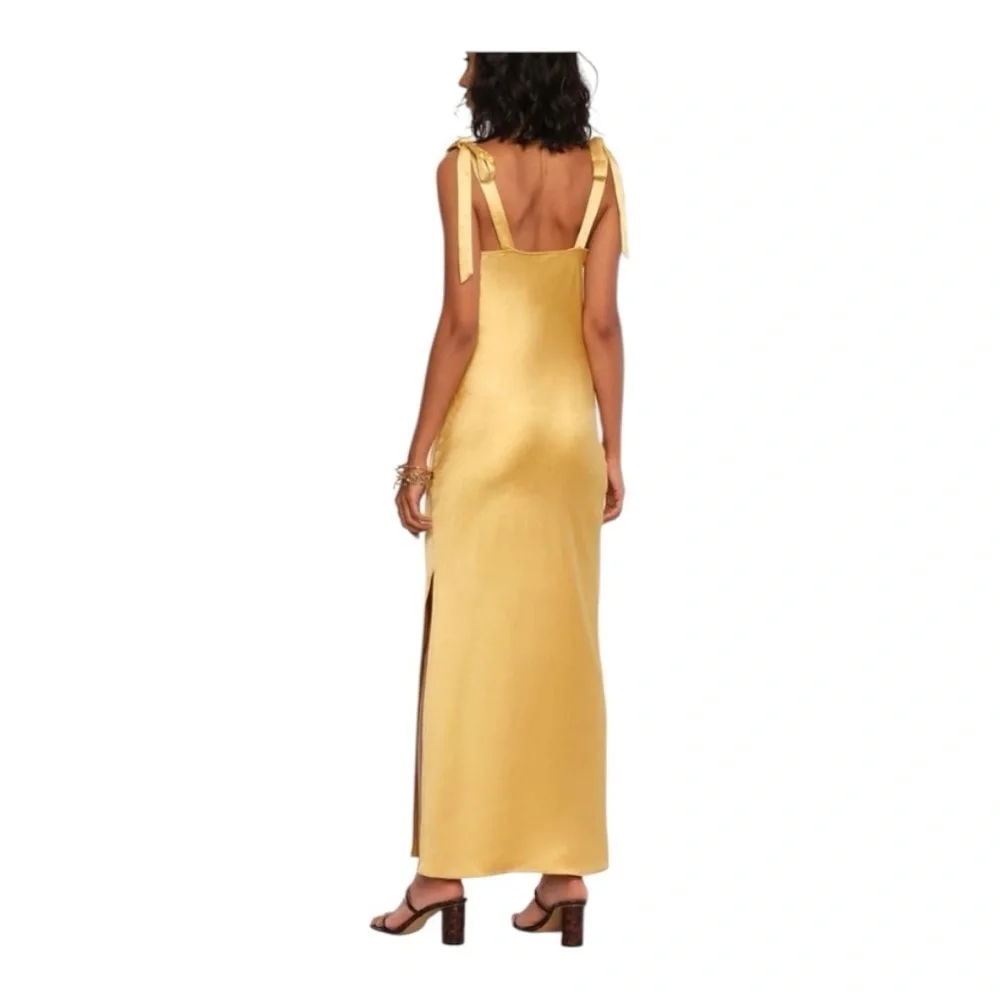 Heartloom Cinta Slip Dress in Gold - Picture 2 of 11